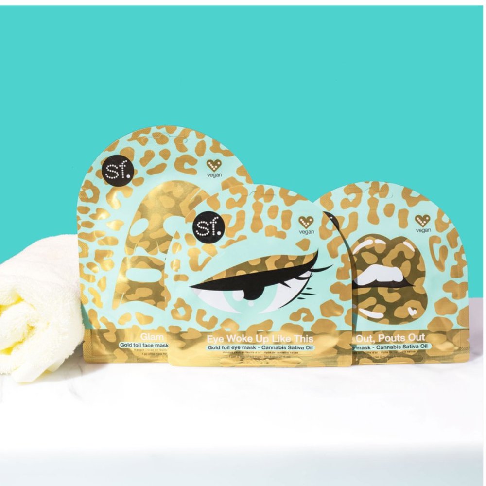 sf. Glam in Paradise Gold Foil Masks 3 pack